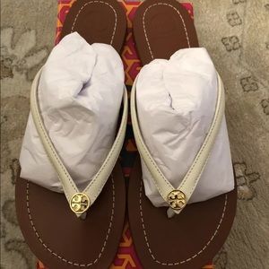 Tory Burch Terra Thong Flip Flop Sandal White 10